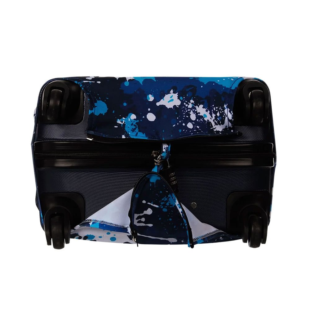 Capa para Mala Luggio Basic Estampa Splash Azul Azul 4