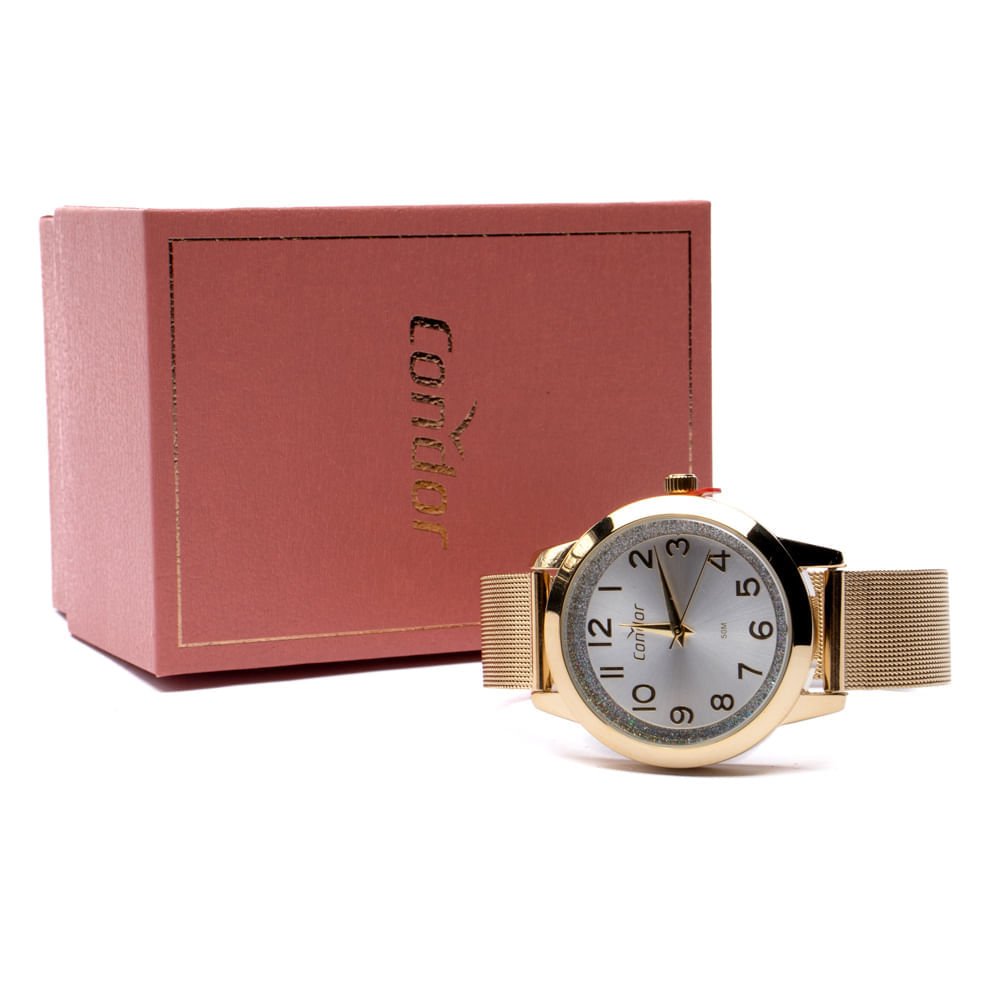 Relógio Feminino Condor CO2039MUD/4D Dourado Dourado 4