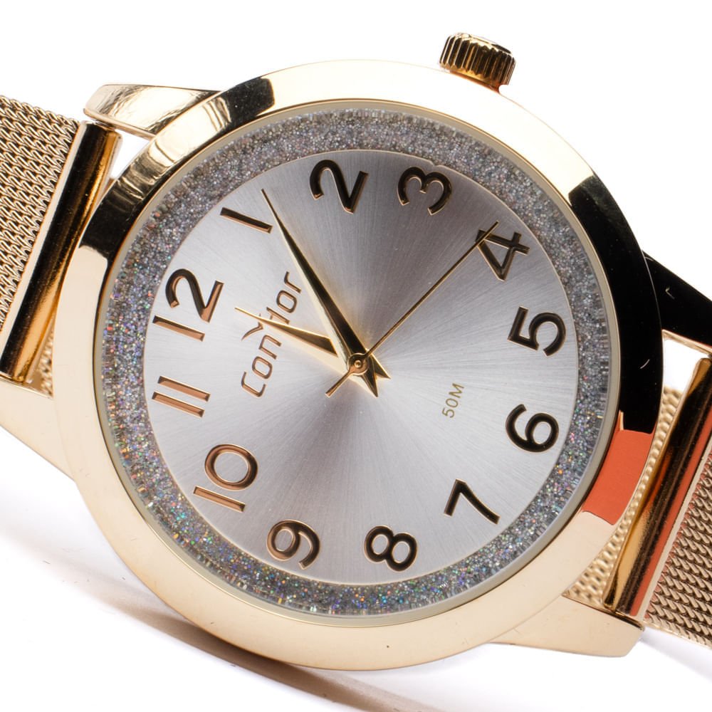 Relógio Feminino Condor CO2039MUD/4D Dourado Dourado 5