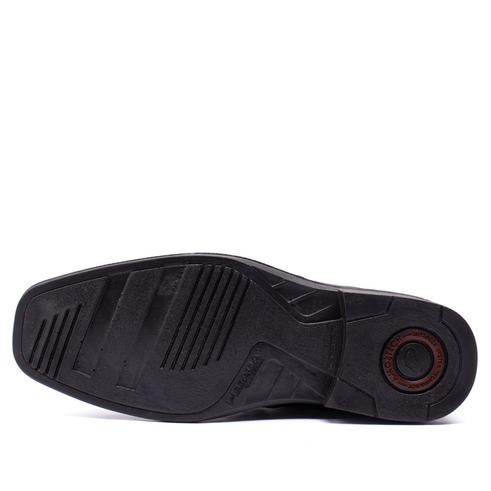 Sapato Masculino Pegada Together Social em Couro Preto Preto 2