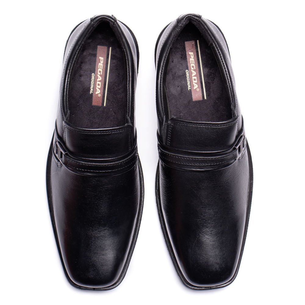 Sapato Masculino Pegada Together Social em Couro Preto Preto 4