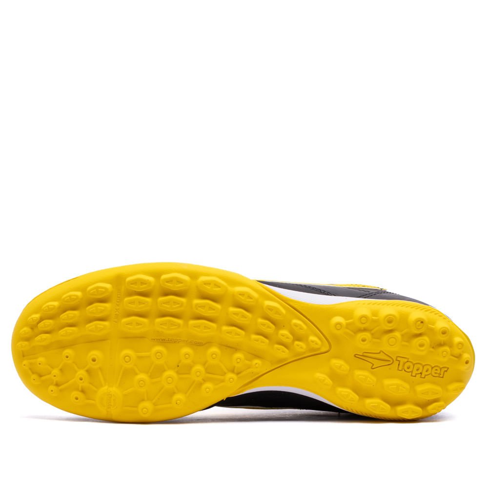 Chuteira Society Topper Furia Preto/amarelo Preto/Amarelo 2