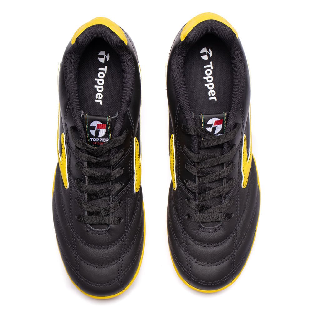 Chuteira Society Topper Furia Preto/amarelo Preto/Amarelo 4