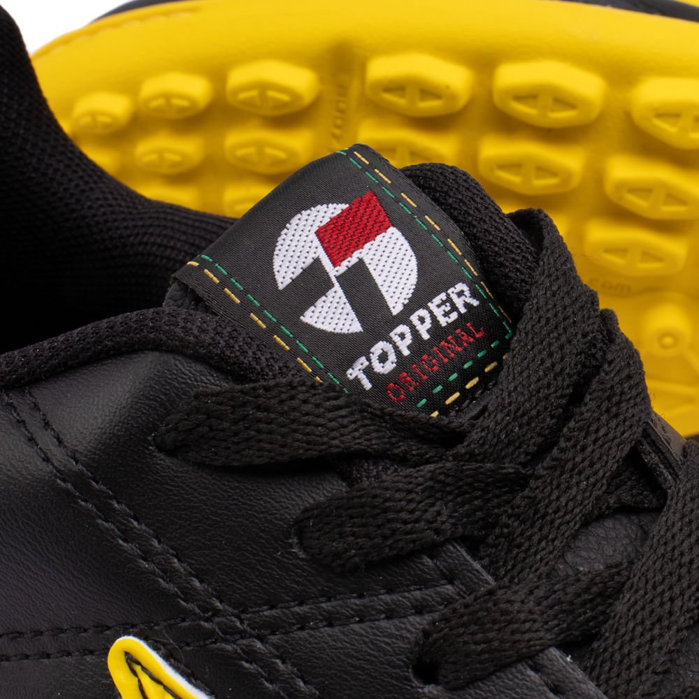 Chuteira Society Topper Furia Preto/amarelo Preto/Amarelo 5