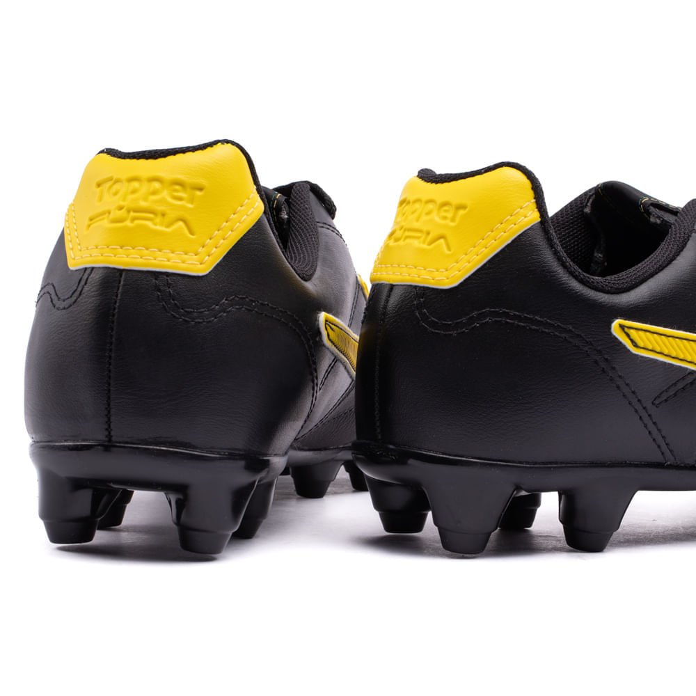 Chuteira Campo Topper Furia Preto/amarelo Preto/Amarelo 6
