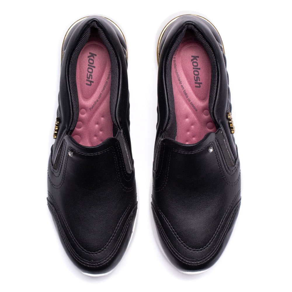 Tênis Feminino Kolosh Anabela Preto Preto 4