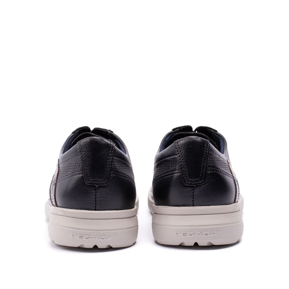 Sapato Masculino Pegada Together Social em Couro Preto Preto 7