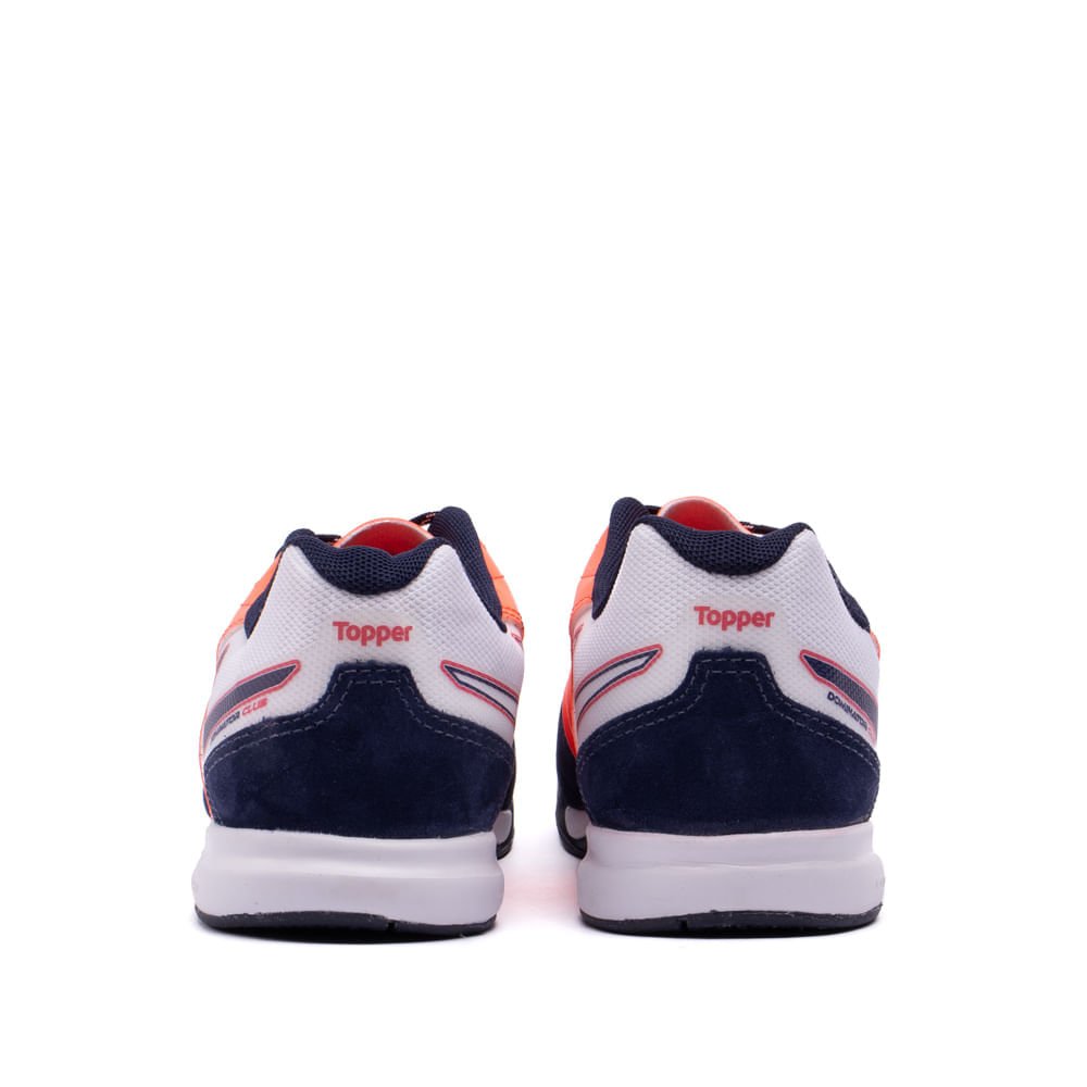 Chuteira Futsal Topper Dominator Club V Coral Laranja 3