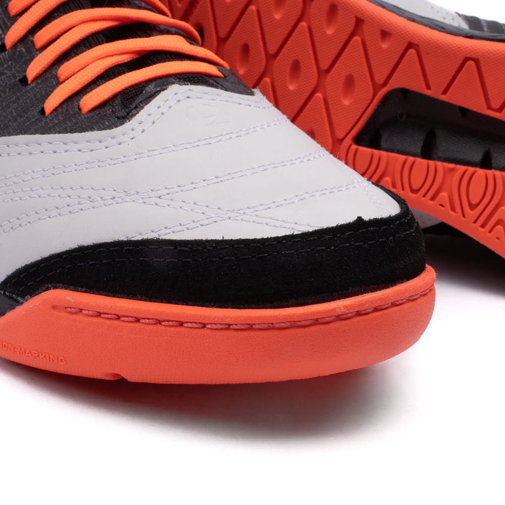 Chuteira Futsal Topper Dominator Fuse Preto/coral Preto/Laranja 5