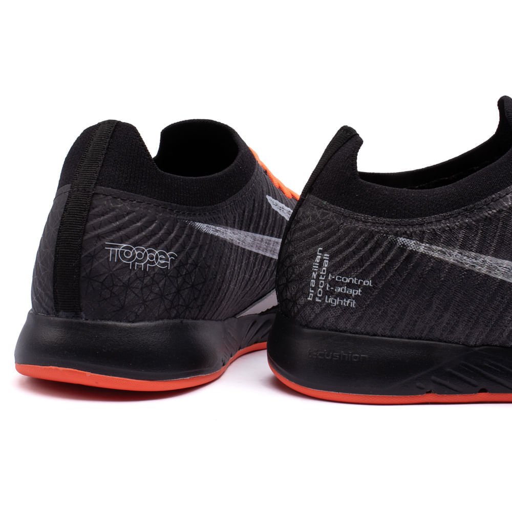 Chuteira Futsal Topper Dominator Fuse Preto/coral Preto/Laranja 7