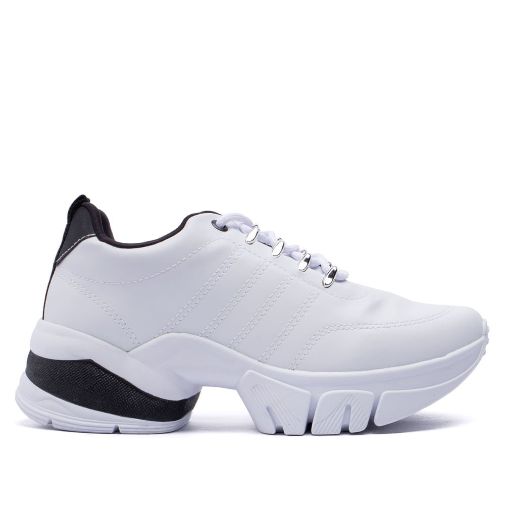 Tênis Feminino Ramarim Chunky Branco/preto Branco/Preto 1