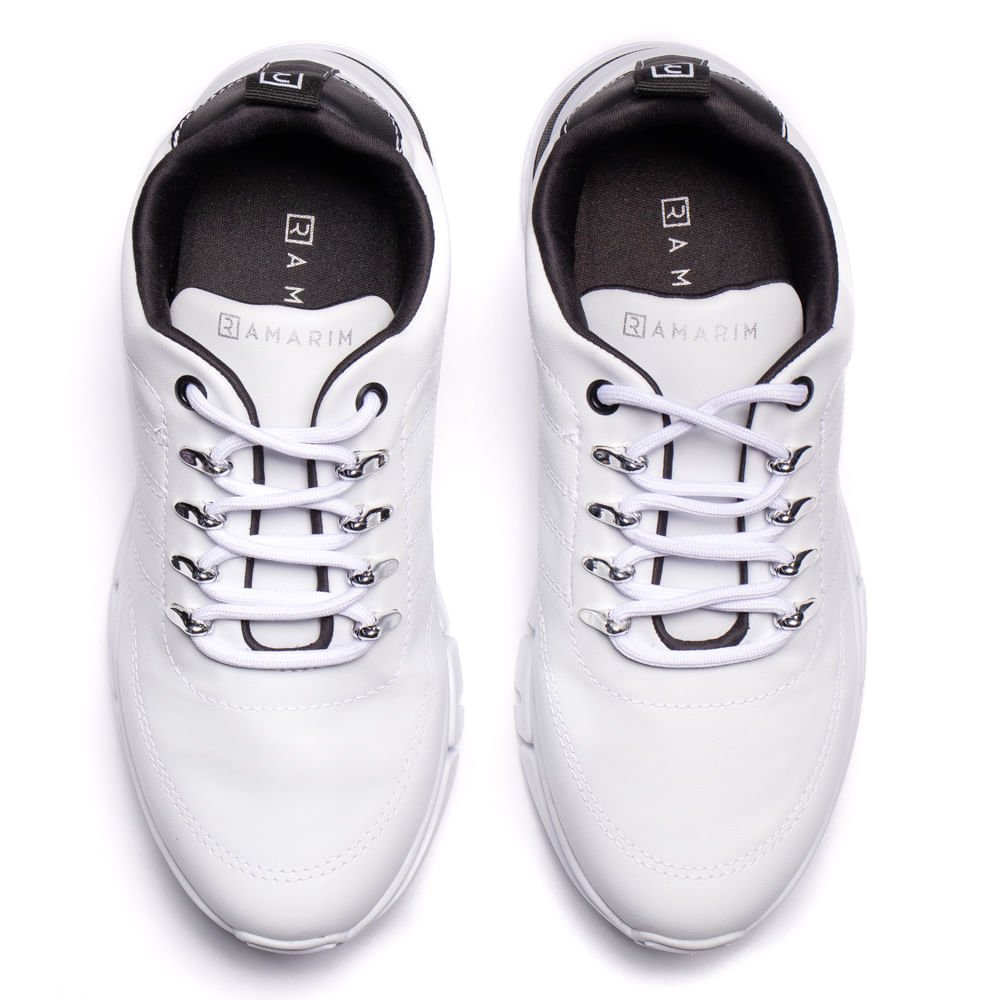 Tênis Feminino Ramarim Chunky Branco/preto Branco/Preto 4