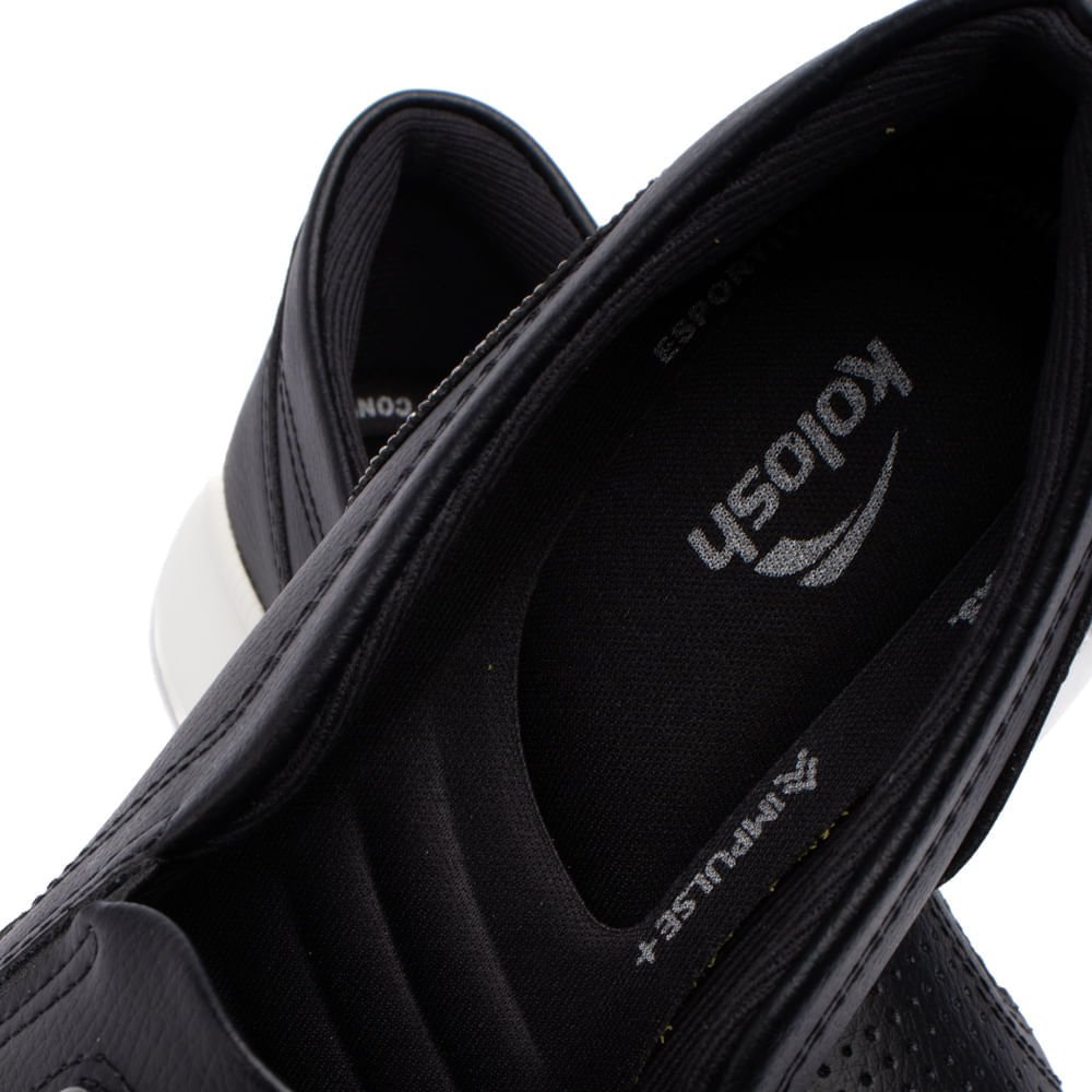 Tênis Feminino Kolosh Calce Fácil com Pedrarias Preto Preto 6