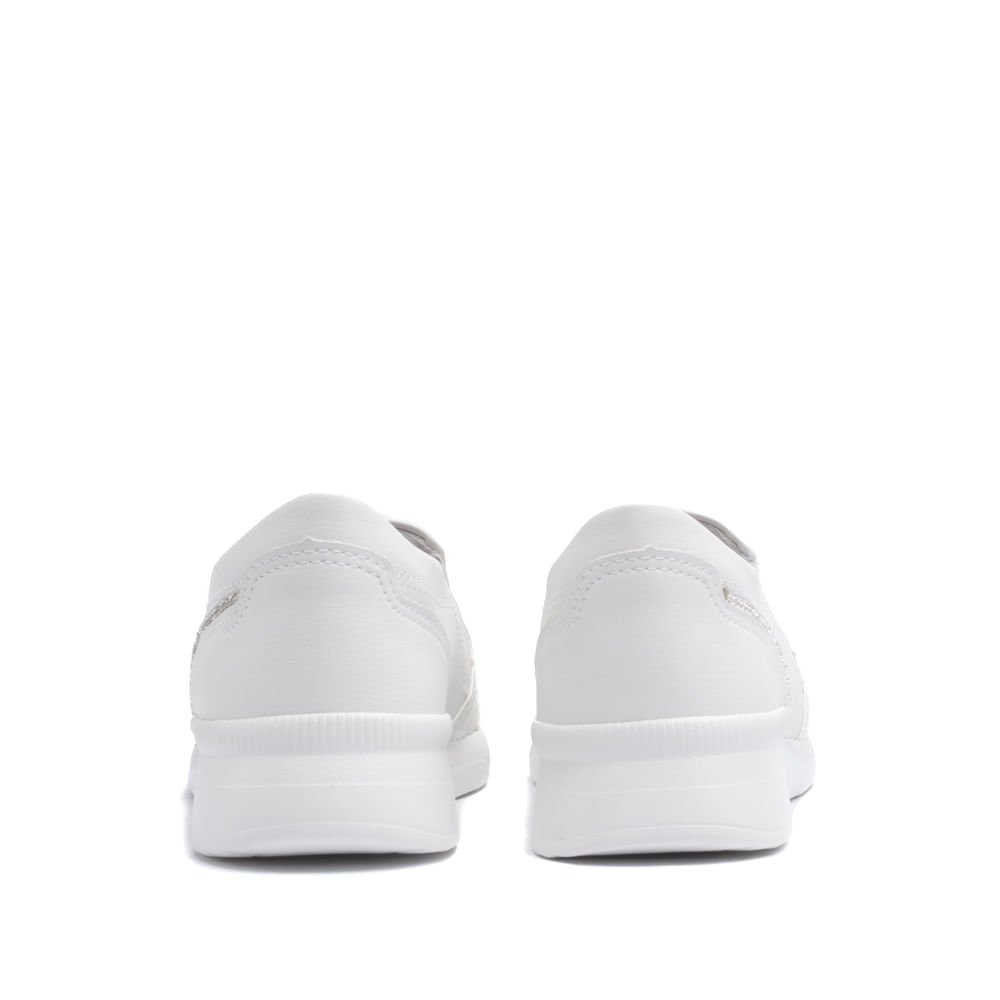 Tênis Feminino Kolosh Calce Fácil com Pedrarias Off White Branco 3