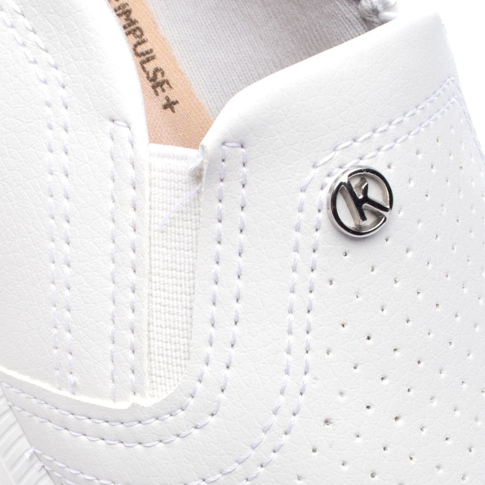 Tênis Feminino Kolosh Calce Fácil com Pedrarias Off White Branco 7