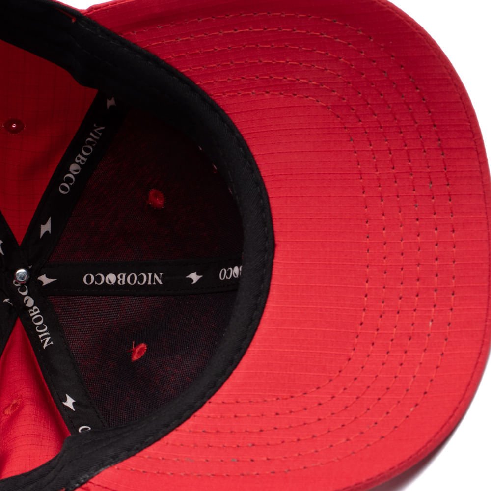 Boné Unissex Nico Boco Bordado Vermelho Vermelho 6