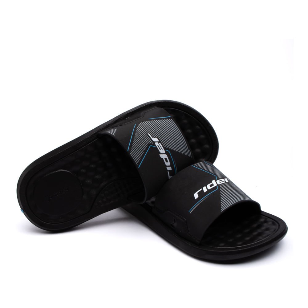 Chinelo Slide Infantil Rider Step Menino Preto Preto 7