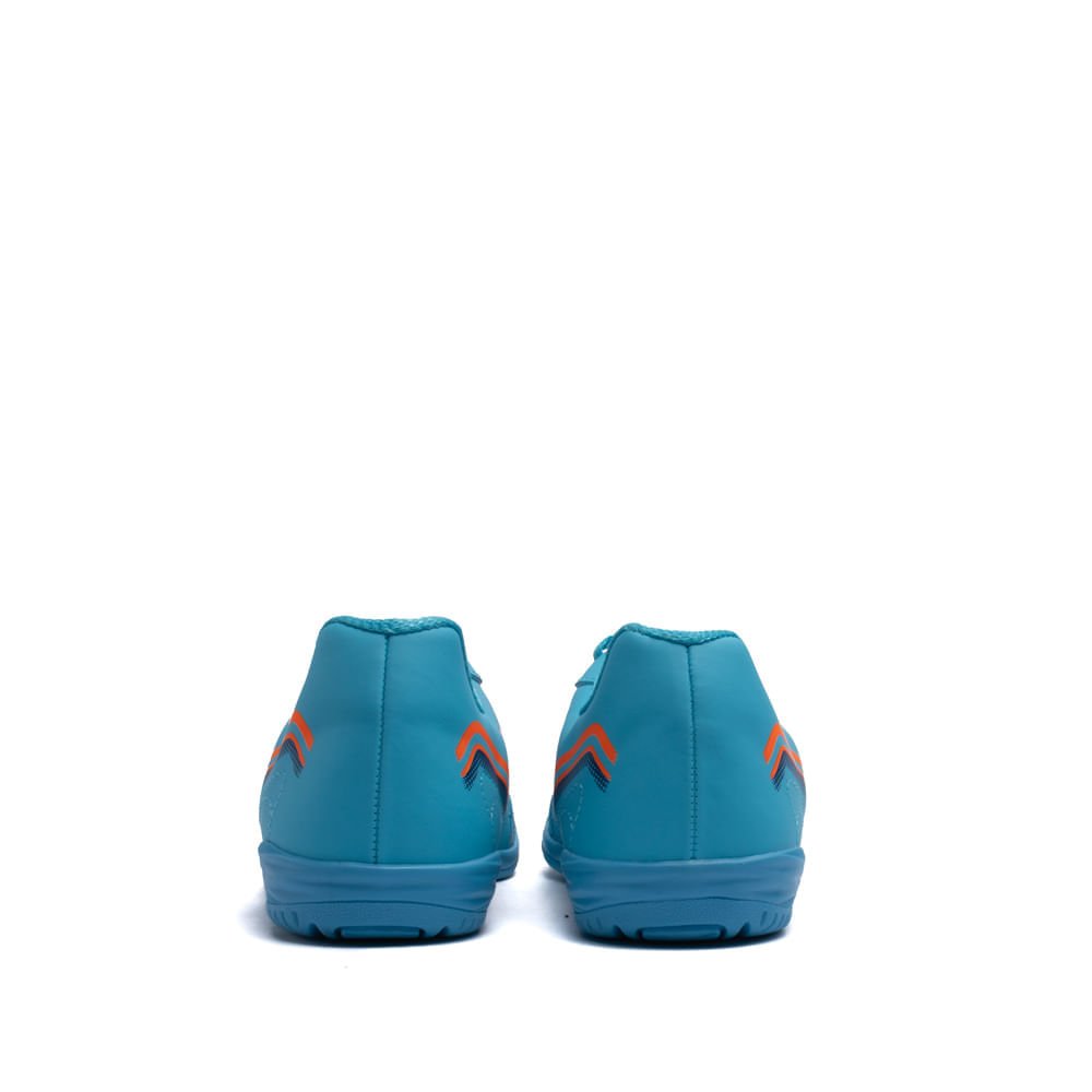 Chuteira Futsal Infantil Dray Azul Celeste/laranja Azul 3