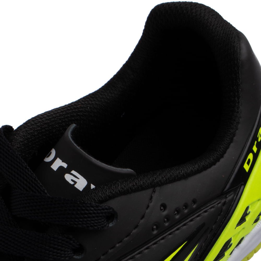 Chuteira Futsal Infantil Dray Preto/Verde Claro Preto/Verde 6