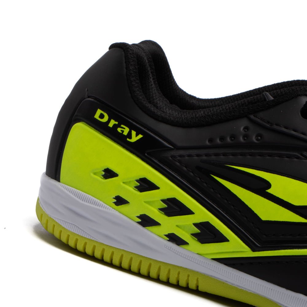 Chuteira Futsal Infantil Dray Preto/Verde Claro Preto/Verde 7
