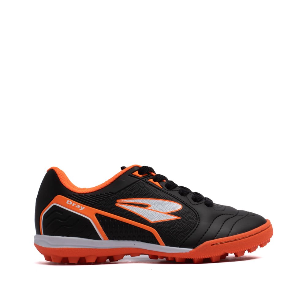 Chuteira Society Infantil Dray Preto/Laranja Preto/Laranja 1