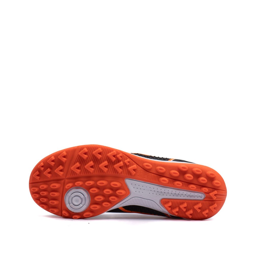 Chuteira Society Infantil Dray Preto/Laranja Preto/Laranja 2