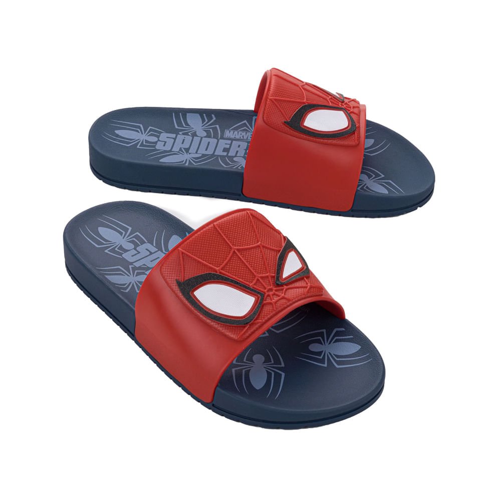 Chinelo Slide Infantil Grendene Homem Aranha View Azul/vermelho Azul/Vermelho 3