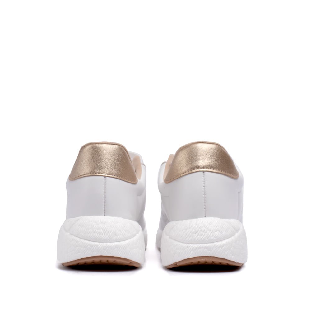 Tênis Feminino Modare Ultrasoft Branco/dourado Branco/Dourado 3