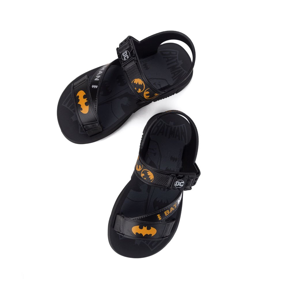 Sandália Infantil Grendene Batman Lançador Preto Preto 4