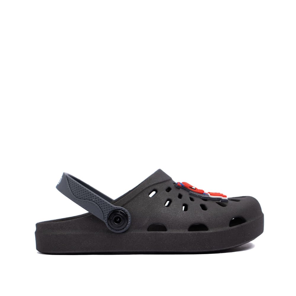 Sandália Babuche Infantil Grendene Marvel Walkers Preto/vermelho