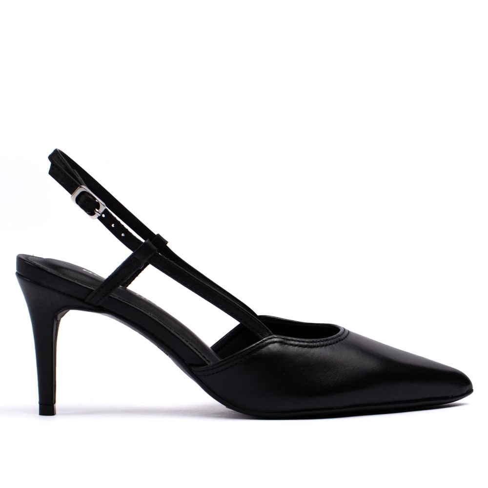 Sapato Scarpin Feminino Bottero Slingback Preto Preto 1