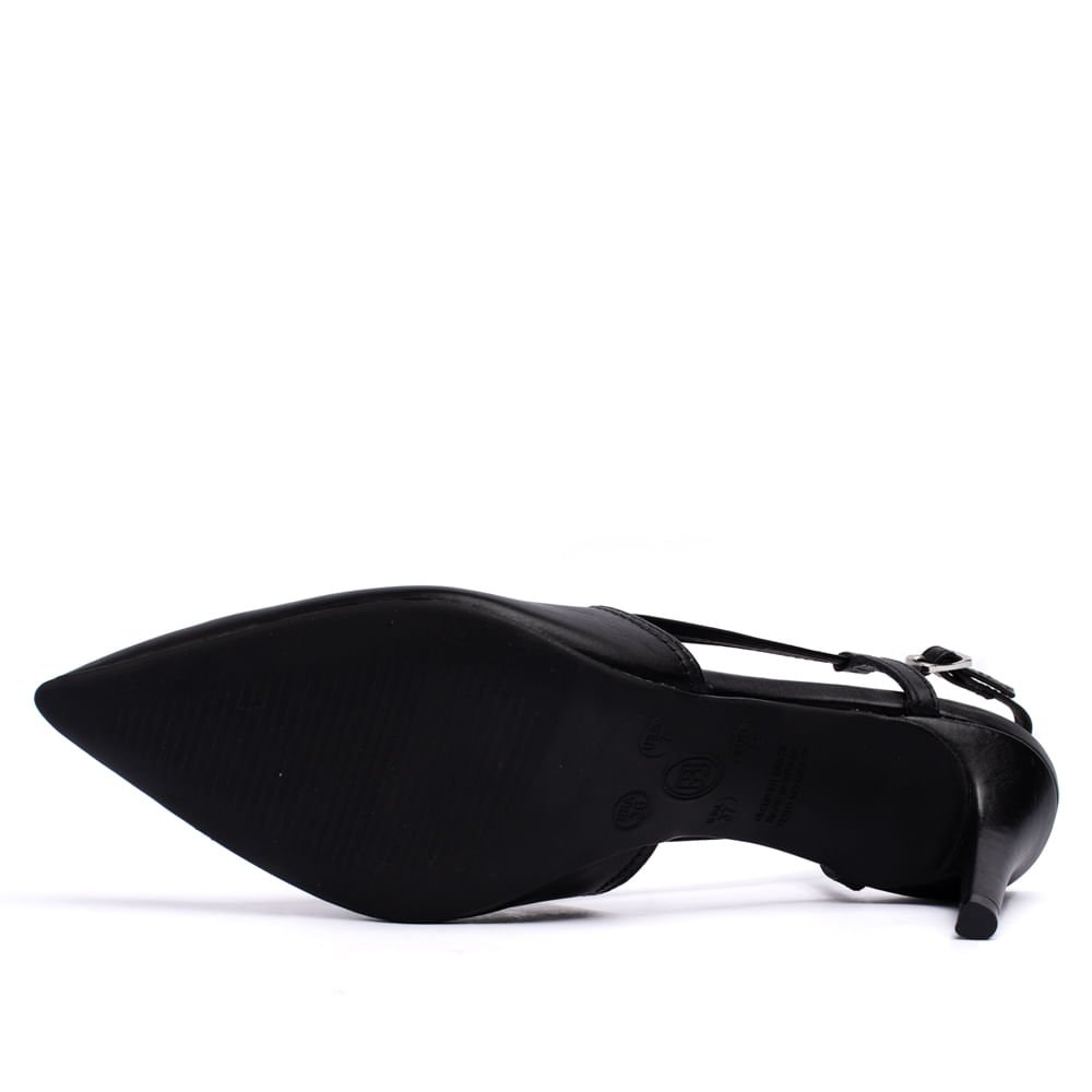 Sapato Scarpin Feminino Bottero Slingback Preto Preto 2