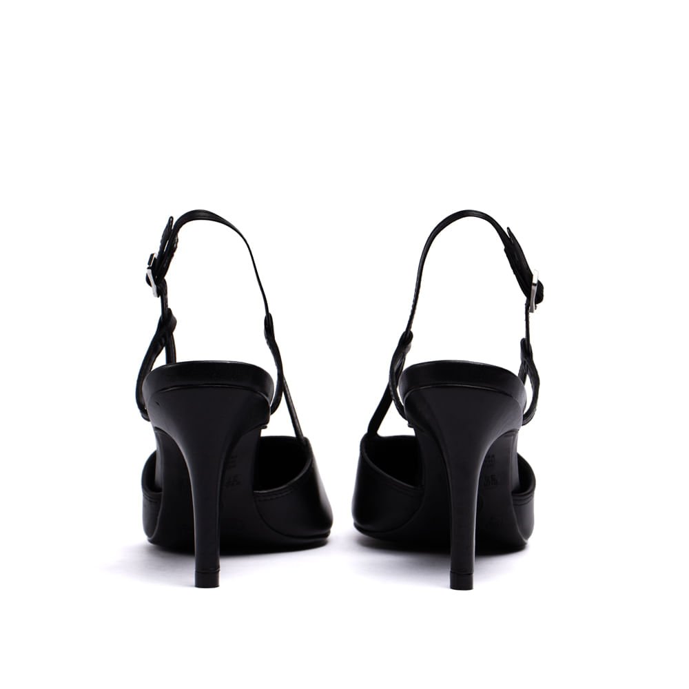 Sapato Scarpin Feminino Bottero Slingback Preto Preto 3