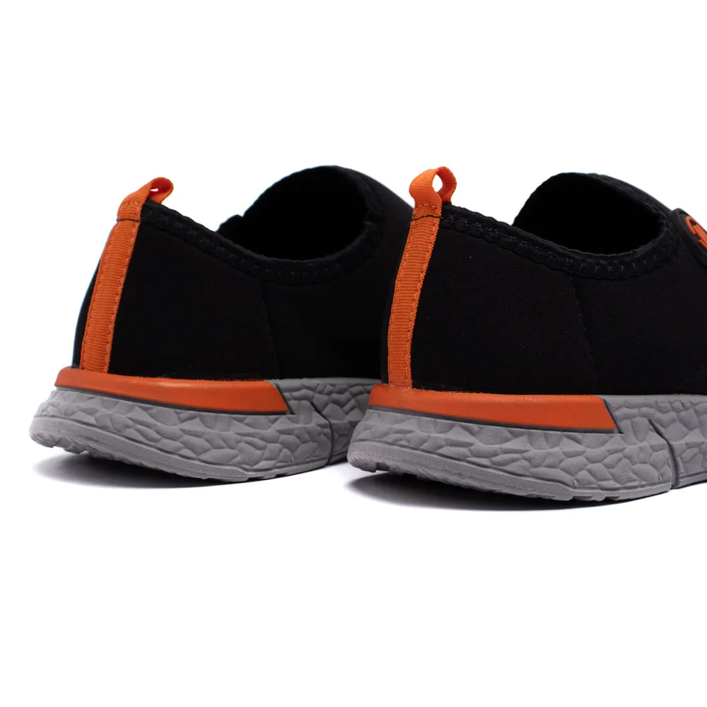 Tênis Infantil Molekinho Tecido Calce Fácil Preto/laranja Preto/Laranja 5