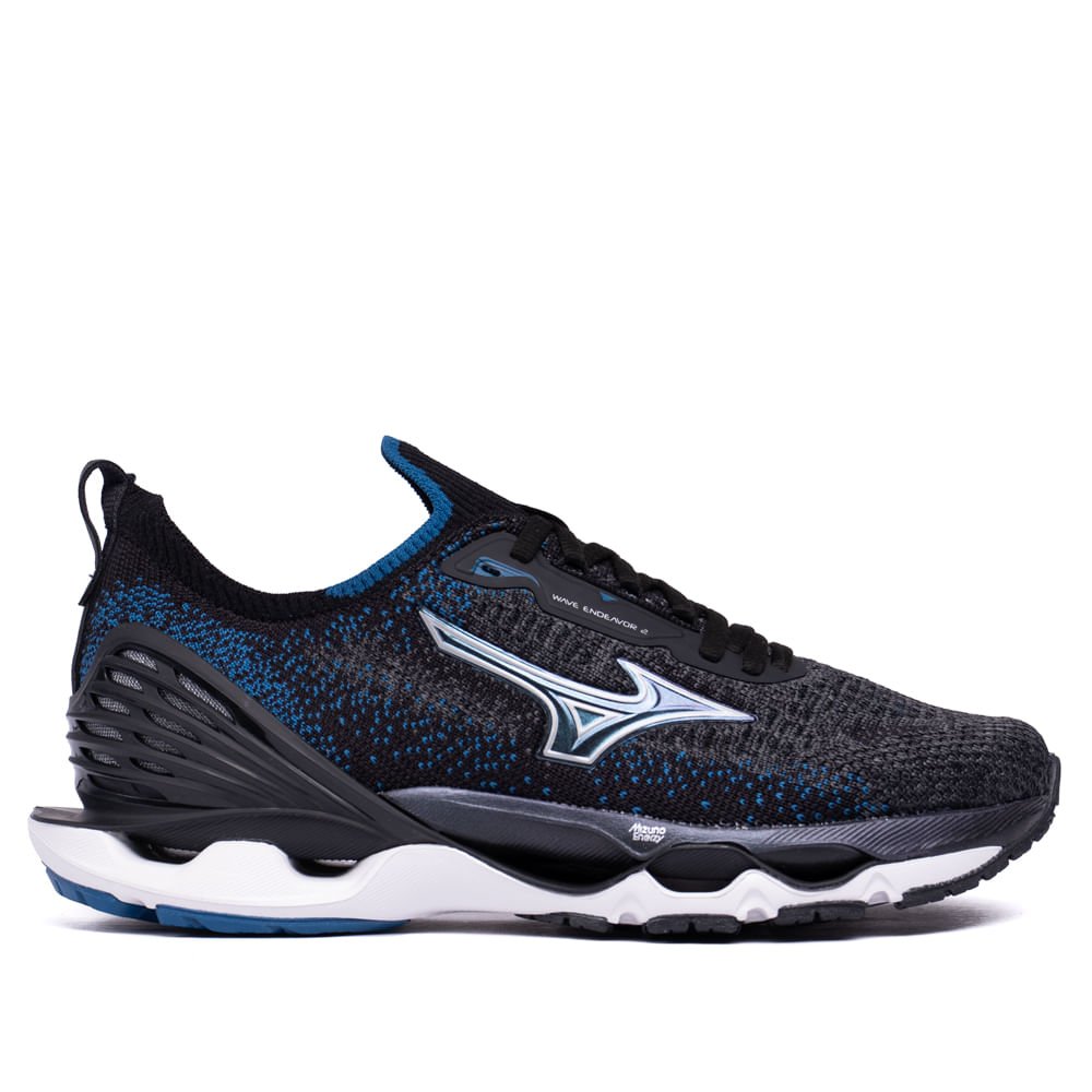 Tênis Masculino Mizuno Wave Endeavor 2 Cinza Escuro/azul