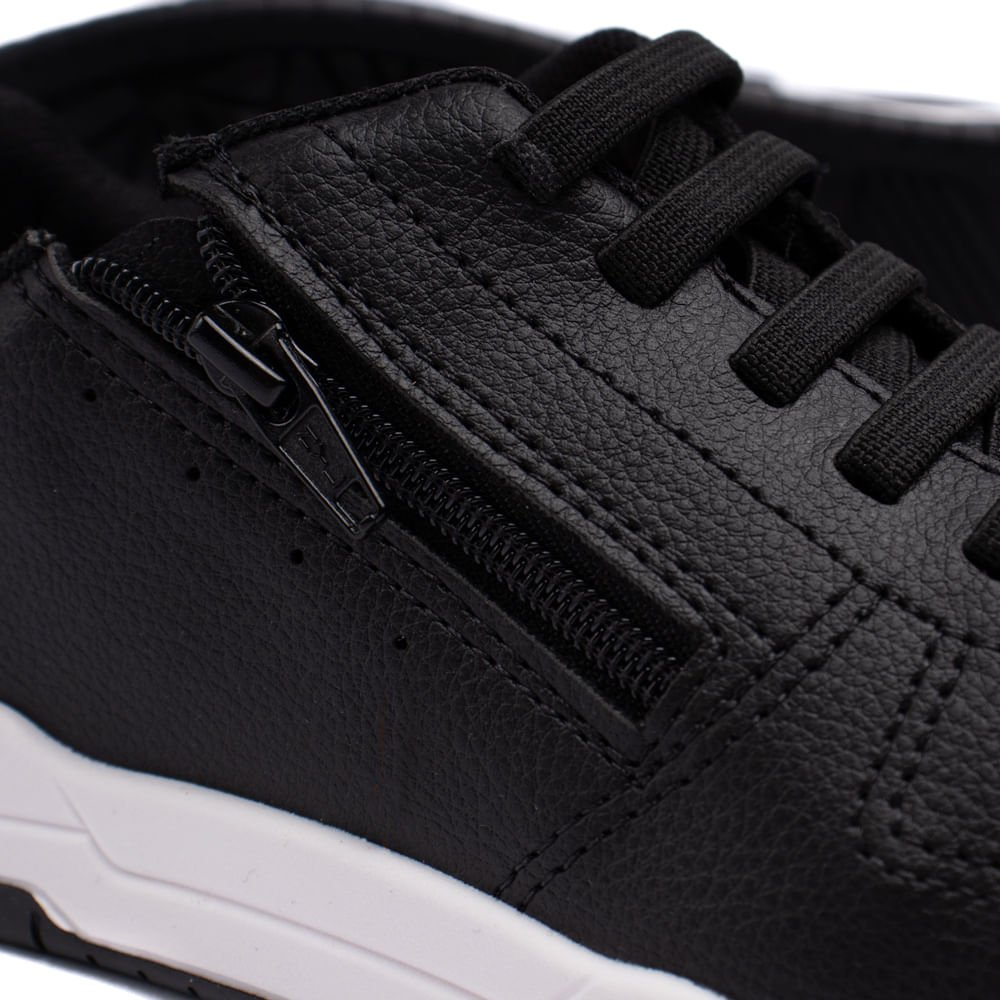 Tênis Infantil Molekinho com Zíper Lateral Preto Preto 6