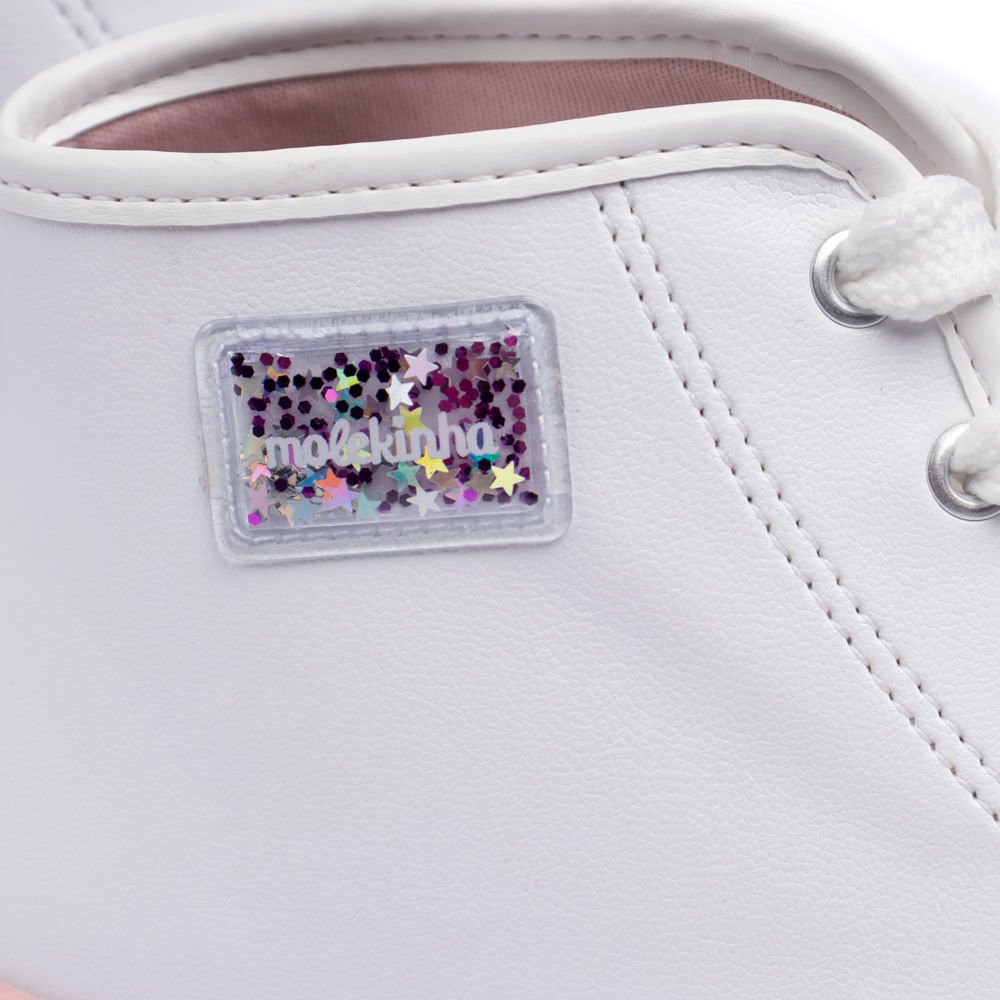 Tênis Infantil Molekinha Cano Médio Branco Branco 5