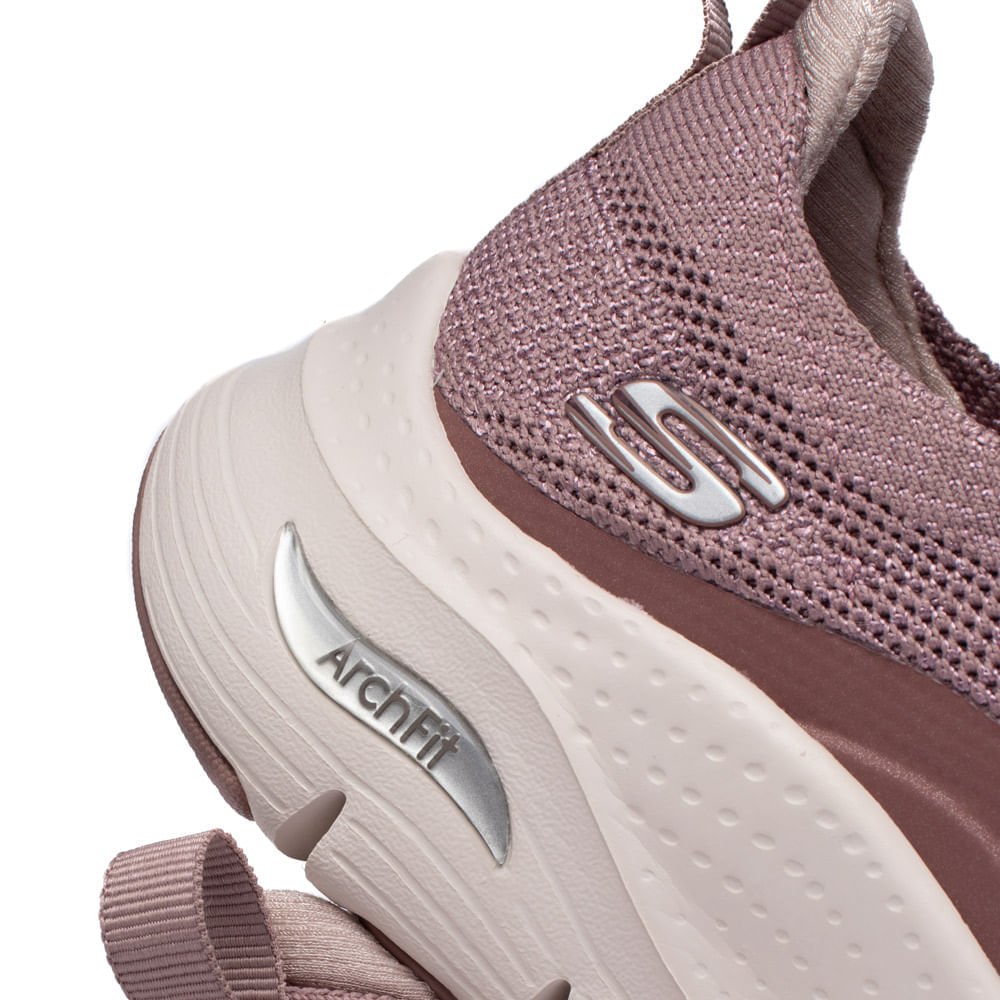 Tênis Feminino Skechers Arch Fit New Beauty Rosa Antigo Rosa 7