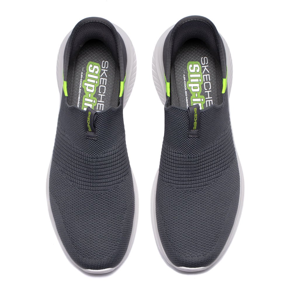 Tênis Masculino Skechers Ultra Flex 3.0 Viewpoint Cinza/verde Cinza/Verde 4