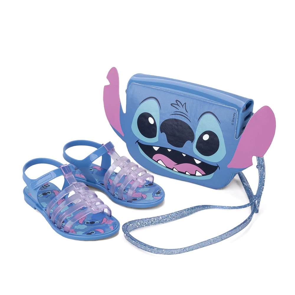 Sandália Infantil Grendene com Stitch Clutch Bag Azul