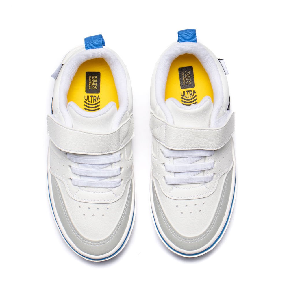 Tênis Infantil Klin Freestyle com Tira Aderente Branco/ preto Branco/Preto 4