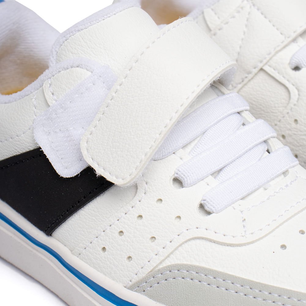 Tênis Infantil Klin Freestyle com Tira Aderente Branco/ preto Branco/Preto 5