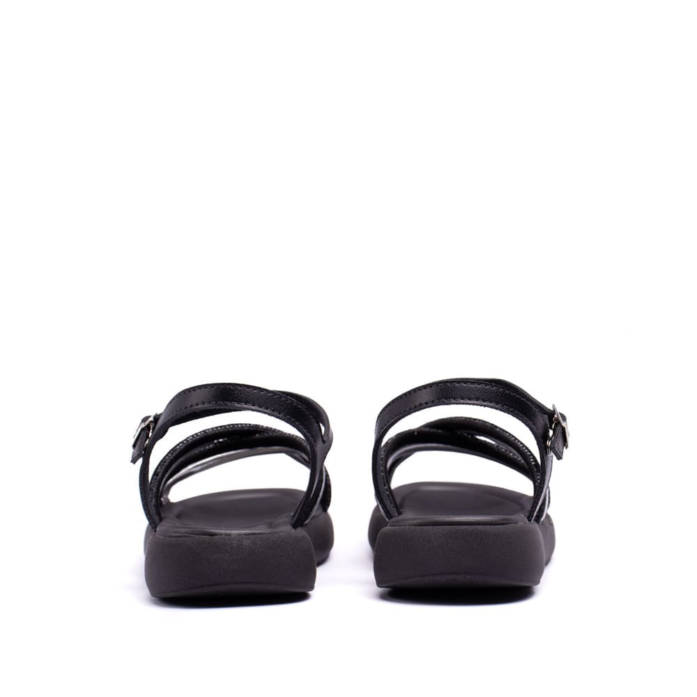 Sandália Infantil Molekinha com Tira Metalizada Preta Preto 3