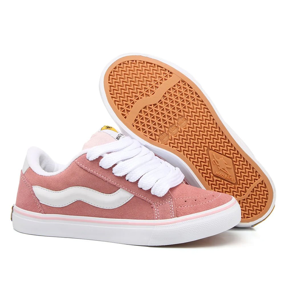 Tênis Feminino Mad Rats Bulky Classic 90 Rosa/branco Rosa/Branco 2