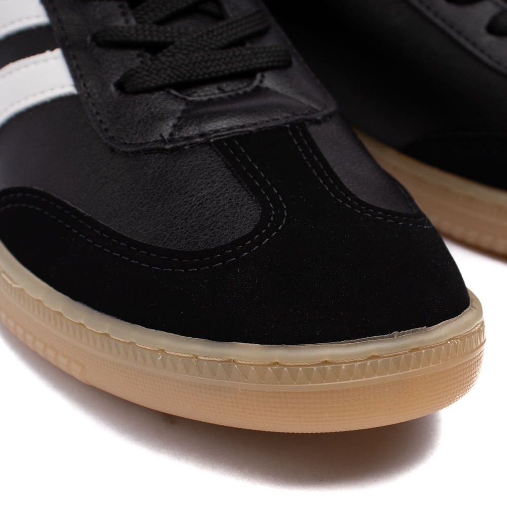 Tênis Feminino Via Marte Detalhe Lateral Preto Preto 5