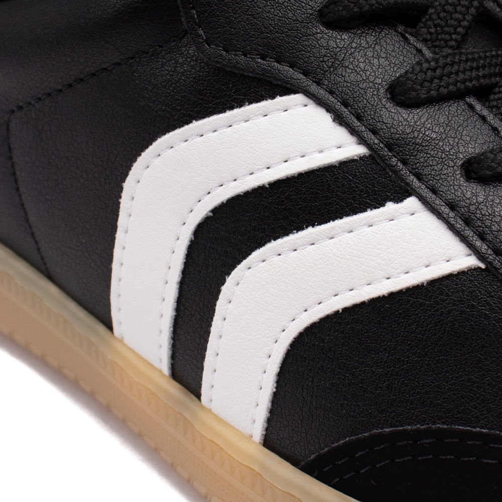 Tênis Feminino Via Marte Detalhe Lateral Preto Preto 6
