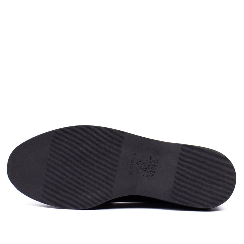 Mocassim Feminino Moleca Enfeite com Brilho Preto Preto 2