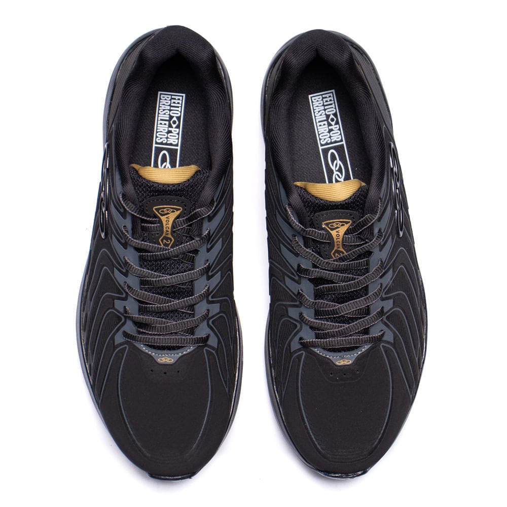 Tênis Masculino Olympikus Volcan 2 Preto/dourado Preto/Dourado 4
