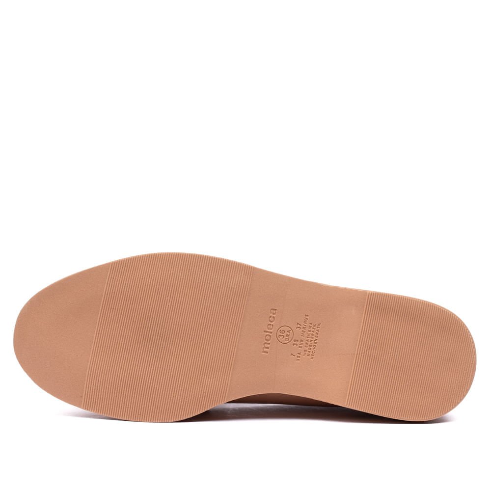 Mocassim Feminino Moleca Maxi Corrente Nude Bege 2