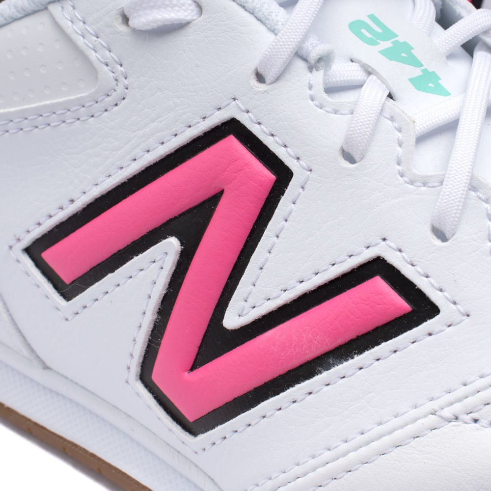 Chuteira Futsal New Balance 442 V2 Team IN Branco/rosa Branco/Rosa 5